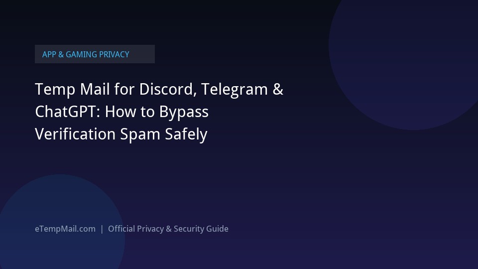 Discord 및 ChatGPT용 일회용 임시 이메일 활용법 | eTempMail